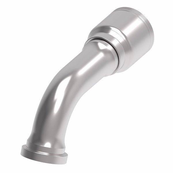 6S32CTE32 Aeroquip by Danfoss | 6 Wire 6S CAT Flange 67.5° Elbow (CTE) Crimp Fitting | -32 CAT Flange x -32 Hose Barb | Steel