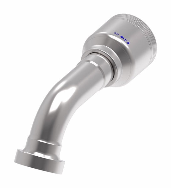 6S20CTG20 Aeroquip by Danfoss | 6 Wire 6S CAT Flange 60° Elbow (CTG) Crimp Fitting | -20 CAT Flange x -20 Hose Barb | Steel