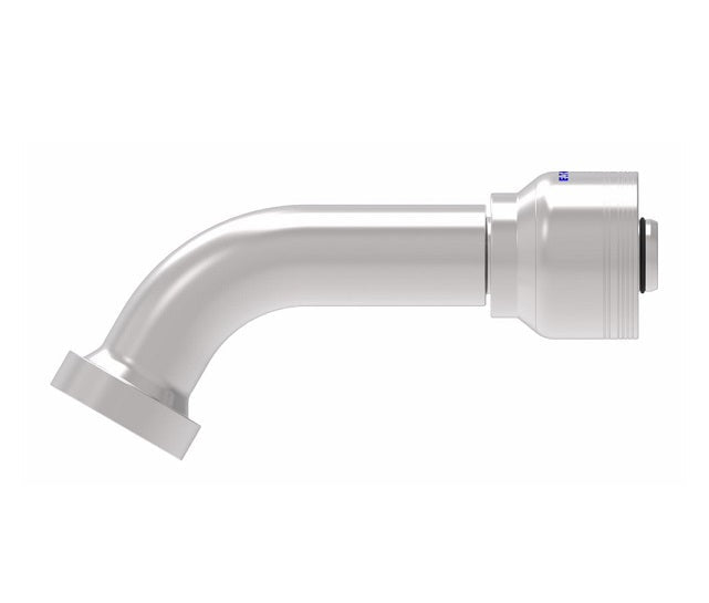 6S20CTG16 Aeroquip by Danfoss | 6 Wire 6S CAT Flange 60° Elbow (CTG) Crimp Fitting | -20 CAT Flange x -16 Hose Barb | Steel