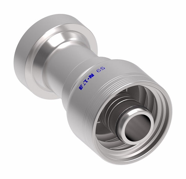 6S20CT20 Aeroquip by Danfoss | 6 Wire 6S CAT Flange (CT) Crimp Fitting | -20 CAT Flange x -20 Hose Barb | Steel