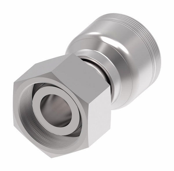 6S32DS16 Aeroquip by Danfoss | 6 Wire 6S Female DIN 24° Seat Swivel DKO (Heavy) (DS) Crimp Fitting | S38 Female DKO/DIN 24° Seat x -16 Hose Barb | Steel