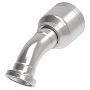 6S24FHA20 Aeroquip by Danfoss | 6 Wire 6S SAE Code 62 Flange 45° Elbow (FHA) Crimp Fitting | -24 Code 62 Flange x -20 Hose Barb | Steel