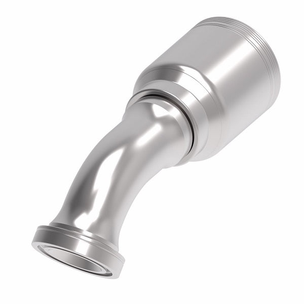 6S24FHA24 Aeroquip by Danfoss | 6 Wire 6S SAE Code 62 Flange 45° Elbow (FHA) Crimp Fitting | -24 Code 62 Flange x -24 Hose Barb | Steel
