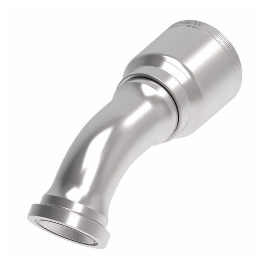 6S32FHA32 Aeroquip by Danfoss | 6 Wire 6S SAE Code 62 Flange 45° Elbow (FHA) Crimp Fitting | -32 Code 62 Flange x -32 Hose Barb | Steel