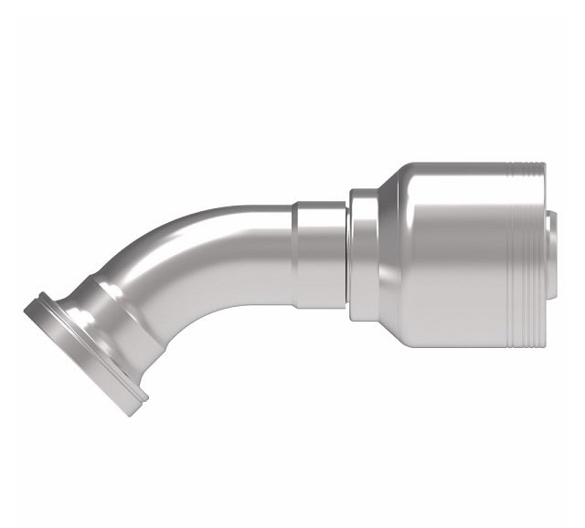 6S20FHA20 Aeroquip by Danfoss | 6 Wire 6S SAE Code 62 Flange 45° Elbow (FHA) Crimp Fitting | -20 Code 62 Flange x -20 Hose Barb | Steel