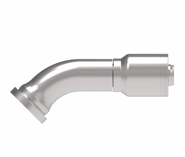 6S32FHA24 Aeroquip by Danfoss | 6 Wire 6S SAE Code 62 Flange 45° Elbow (FHA) Crimp Fitting | -32 Code 62 Flange x -24 Hose Barb | Steel