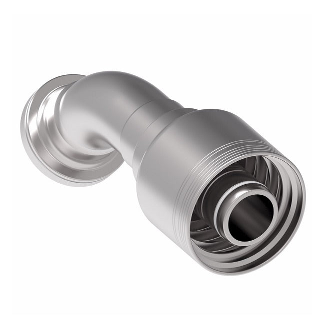 6S20FHA20 Aeroquip by Danfoss | 6 Wire 6S SAE Code 62 Flange 45° Elbow (FHA) Crimp Fitting | -20 Code 62 Flange x -20 Hose Barb | Steel
