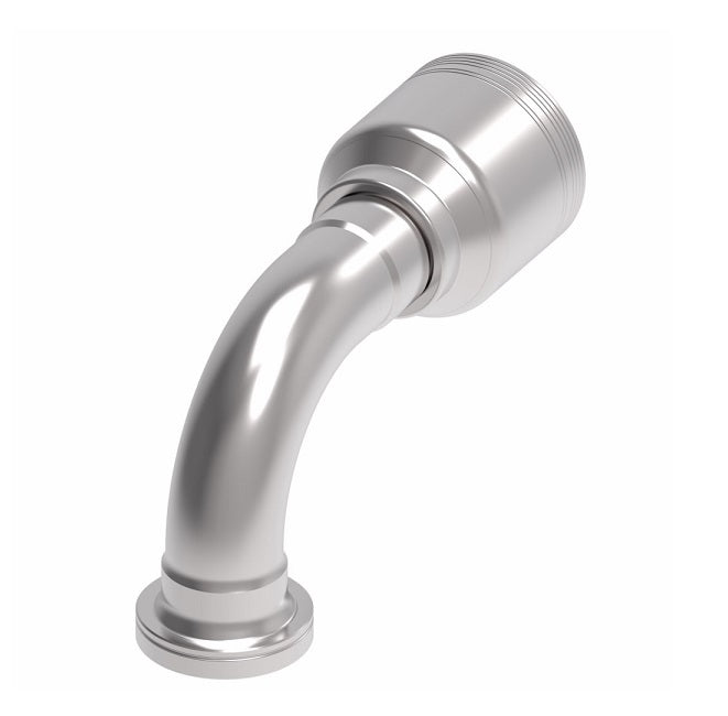 6S20FHB20 Aeroquip by Danfoss | 6 Wire 6S SAE Code 62 Flange 90° Elbow (FHB) Crimp Fitting | -20 Code 62 Flange x -20 Hose Barb | Steel