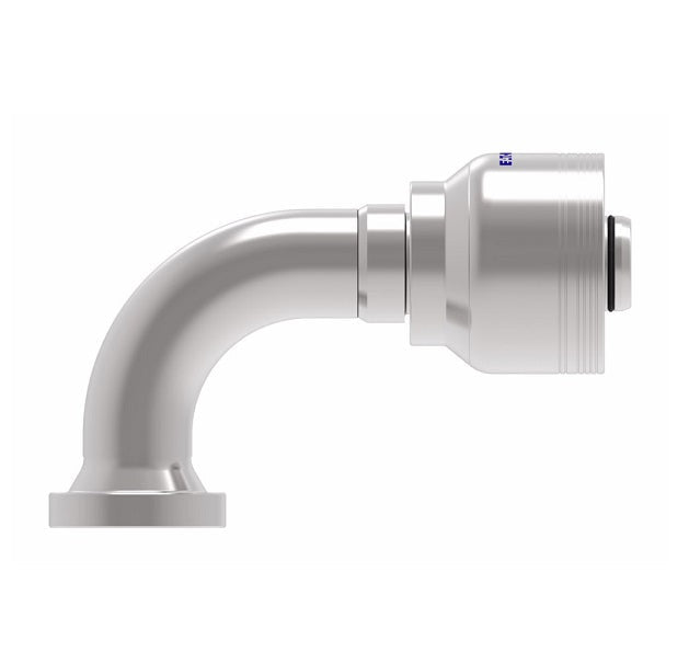 6S16FHB16 Aeroquip by Danfoss | 6 Wire 6S SAE Code 62 Flange 90° Elbow (FHB) Crimp Fitting | -16 Code 62 Flange x -16 Hose Barb | Steel