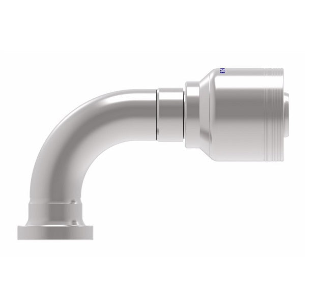 6S16FHB20 Aeroquip by Danfoss | 6 Wire 6S SAE Code 62 Flange 90° Elbow (FHB) Crimp Fitting | -16 Code 62 Flange x -20 Hose Barb | Steel