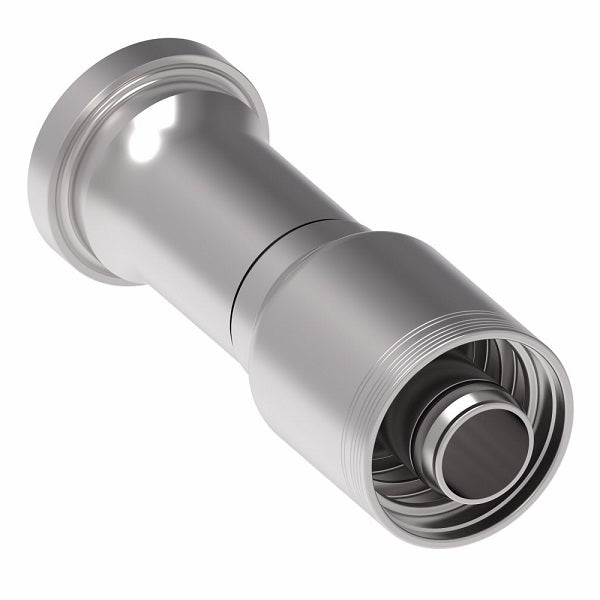 6S32FH24 Aeroquip by Danfoss | 6 Wire 6S SAE Code 62 Flange (FH) Crimp Fitting | -32 Code 62 Flange x -24 Hose Barb | Steel