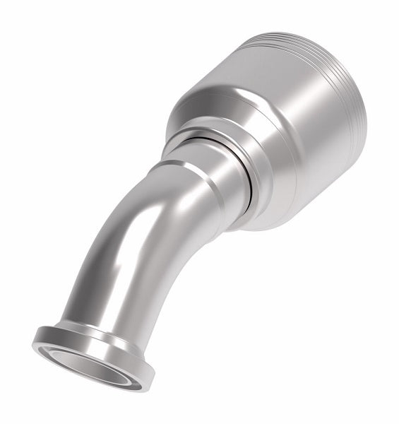 6S20FLA20 Aeroquip by Danfoss | 6 Wire 6S SAE Code 61 Flange 45° Elbow (FLA) Crimp Fitting | -20 Code 61 Flange x -20 Hose Barb | Steel