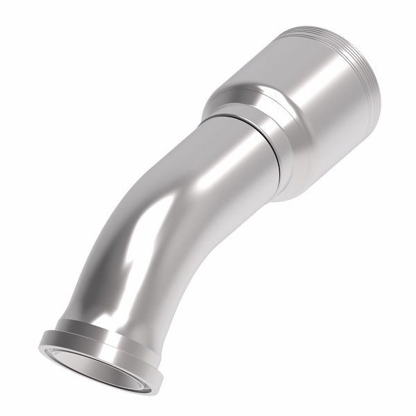 6S32FLA24 Aeroquip by Danfoss | 6 Wire 6S SAE Code 61 Flange 45° Elbow (FLA) Crimp Fitting | -32 Code 61 Flange x -24 Hose Barb | Steel