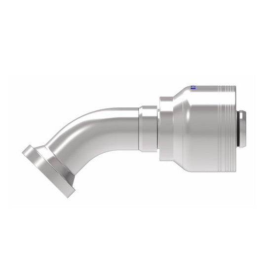 6S16FLA16 Aeroquip by Danfoss | 6 Wire 6S SAE Code 61 Flange 45° Elbow (FLA) Crimp Fitting | -16 Code 61 Flange x -16 Hose Barb | Steel