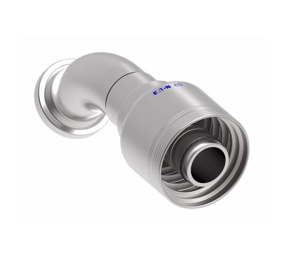 6S20FLA20 Aeroquip by Danfoss | 6 Wire 6S SAE Code 61 Flange 45° Elbow (FLA) Crimp Fitting | -20 Code 61 Flange x -20 Hose Barb | Steel