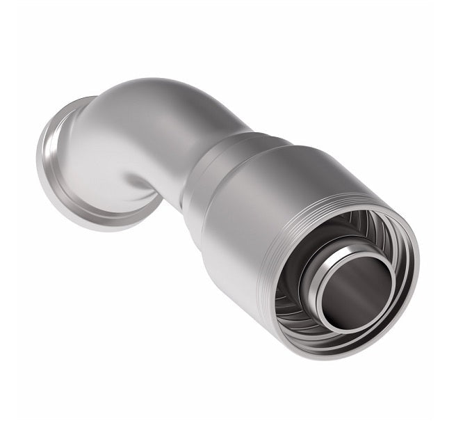 6S32FLA32 Aeroquip by Danfoss | 6 Wire 6S SAE Code 61 Flange 45° Elbow (FLA) Crimp Fitting | -32 Code 61 Flange x -32 Hose Barb | Steel