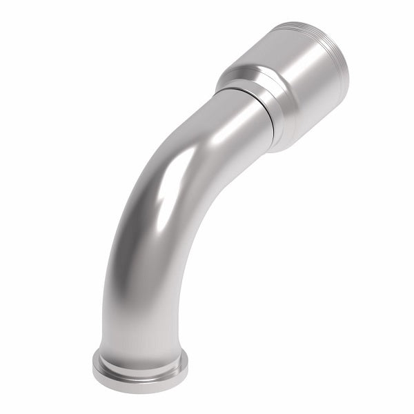 6S32FLB24 Aeroquip by Danfoss | 6 Wire 6S SAE Code 61 Flange 90° Elbow (FLB) Crimp Fitting | -32 Code 61 Flange x -24 Hose Barb | Steel