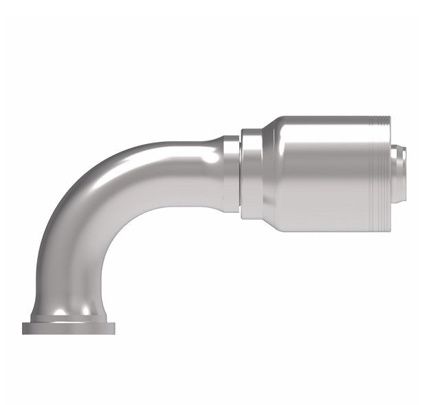 6S32FLB24 Aeroquip by Danfoss | 6 Wire 6S SAE Code 61 Flange 90° Elbow (FLB) Crimp Fitting | -32 Code 61 Flange x -24 Hose Barb | Steel