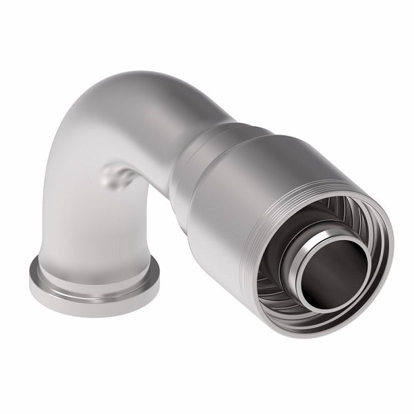 6S32FLB32 Aeroquip by Danfoss | 6 Wire 6S SAE Code 61 Flange 90° Elbow (FLB) Crimp Fitting | -32 Code 61 Flange x -32 Hose Barb | Steel