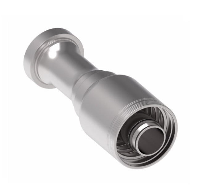 6S24CT24 Aeroquip by Danfoss | 6 Wire 6S CAT Flange (CT) Crimp Fitting | -24 CAT Flange x -24 Hose Barb | Steel