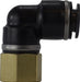 700602C Midland DOT Push-In Fitting - 90° Female Elbow - 3/8" Tube OD x 1/8-27 Female NPT - Composite Body