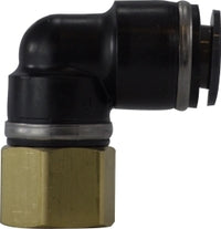 700804C Midland DOT Push-In Fitting - 90° Female Elbow - 1/2" Tube OD x 1/4-18 Female NPT - Composite Body