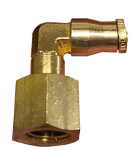 700404S Midland DOT Push-In Fitting - Female Swivel 90° Elbow - 1/4" Tube OD x 1/4" Female NPTF - Brass