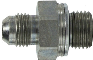 7005514 (7005-5-14) Midland Hydraulic Metric Male Connector - 1/2-20 Male JIC 37° Flare x 14x1.5 Male Metric - Steel