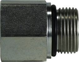 704288 (7042-8-8) Midland Hydraulic Pipe to BSPP Adapter - 1/2" Female Pipe x 1/2-14 Male BSPP - Steel