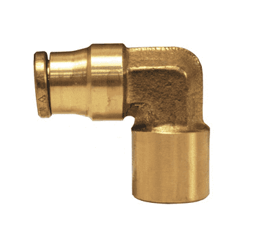 708x8 Dixon Forged Brass Push-In Fitting - Female Elbow - 1/4" Tube OD x 1/4" Male NPTF