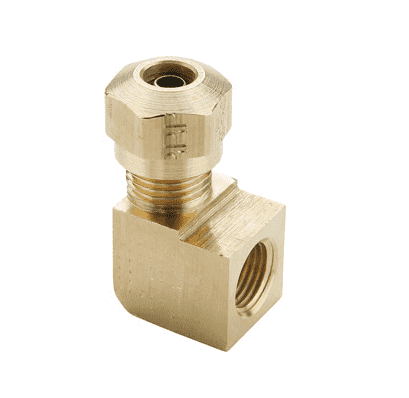 70NAB66 Dixon Brass Air Brake Fitting - Female Elbow - 3/8" Tube OD - 3/8" Pipe Thread - 17/32"-24 Straight Thread (Pack of 10)