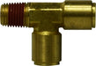 710806 Midland DOT Push-In Fitting - Male Run Tee - 1/2" Tube OD x 3/8" Male NPTF - Brass