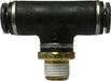 725301C Midland DOT Push-In Fitting - Male Branch Tee - 5/32" Tube OD x 1/16" Male NPT - Composite Body