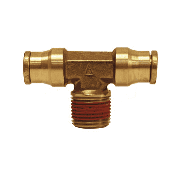 728x4 Dixon Forged Brass Push-In Fitting - Male Branch Tees - 1/4" Tube OD x 1/8" Male NPTF