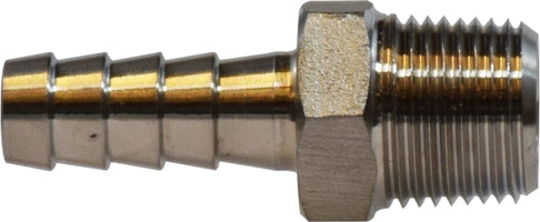 73956 (73-956) Midland Cast Hose Barb Nipple - 1-1/4" Hose ID x 1-1/4" Male Pipe - 304 Stainless Steel