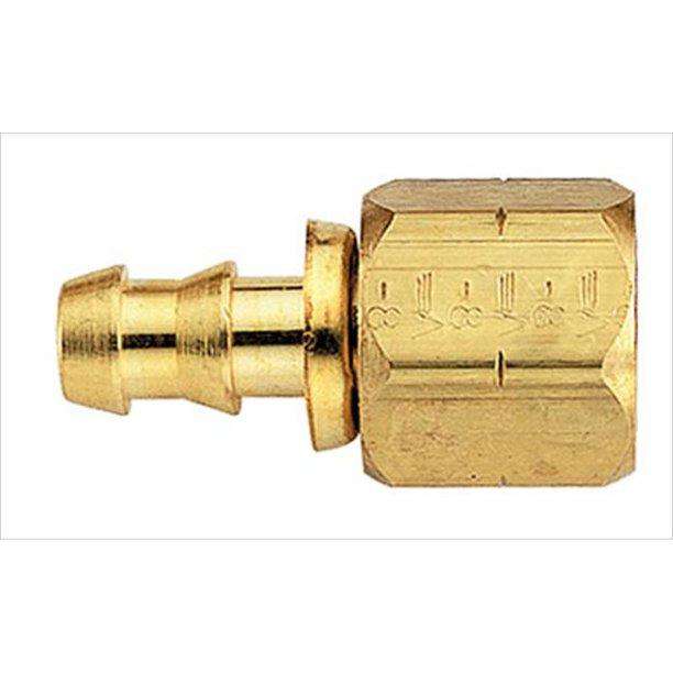 FBM1232 Eaton Aeroquip® -06 SOCKETLESS™ Female Flare Straight Fitting - 3/4-16 Thread - Brass