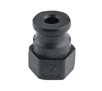 400A Banjo Polypropylene Cam Lever Coupling - Part A - 4" Male Adapter x 4" Female NPT - 75 PSI - Gasket: N/A