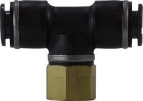 770806C Midland DOT Push-In Fitting - Female Branch Tee - 1/2" Tube OD x 3/8 Female NPT - Composite Body