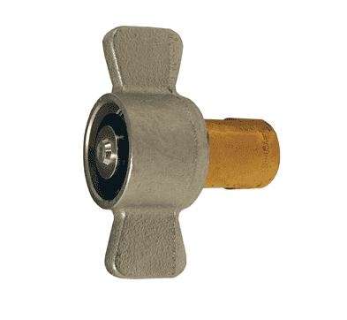 78-800 Dixon 1" 7800 Series Hydraulic Thread-to-Connect Brass Coupler with Iron Nut - 1"-11-1/2 NPT Thread