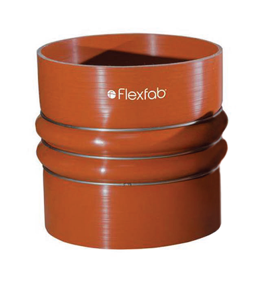 7970 FlexFab 6-ply Large ID Charge Air Connector (CAC) - 8.00" ID - 8.34" OD - Orange - 8" Length
