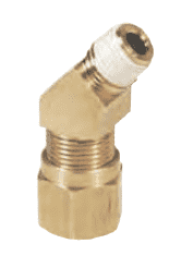 79NAB128VS Dixon Brass Air Brake Fitting - 45 deg. Elbow - 3/4" Tube OD - 1/2" Pipe Thread - 1"-18 Straight Thread (Pack of 10)