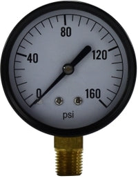 80033 (80-033) Midland Standard Dry Gauge - 1/4" Male NPT Lower Mount - 2-1/2" Face - 0-60 PSI - Steel