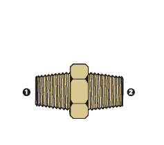 8010-12-08 Adaptall Brass -12 Male BSPT x -08 Male BSPT Adapter