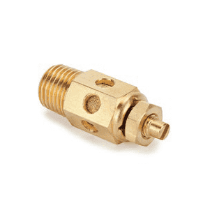 80230 by Nycoil | Muffler Speed Controls | 3/8" Male Pipe Thread | 1-1/4" Length | 1-5/8" Diameter