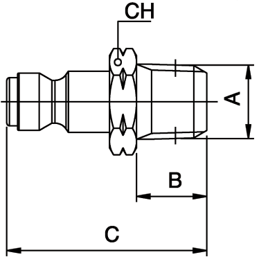 80291-04 by AIGNEP | QC Series | 1/4" Tru Flate Plug x 1/4" Male NPTF