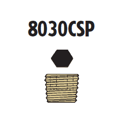 8030CSP-08 Adaptall Brass -08 BSPT Countersunk Plug