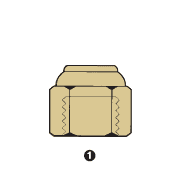 8033-12 Adaptall Brass -12 BSP Cap Solid