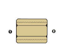 8043-08-06 Adaptall Brass -08 Female BSP x -06 Female BSP Solid Adapter