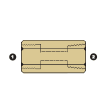 8044-08-08 Adaptall Brass -08 Female BSP x -08 Female NPT Solid Adapter