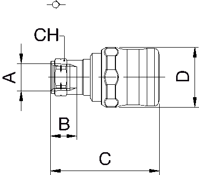 80622-06 AIGNEP | QC Series | 1/4" SC Industrial x 3/8" Female NPTF